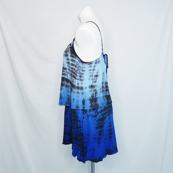 NWT Patterson J Kincaid Tie-dye Layered Sun Dress Blue Ombre - Picture 4 of 13